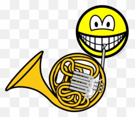 French Horn Smile - Smiling Bumble Bee Emoji,Horn Emoji