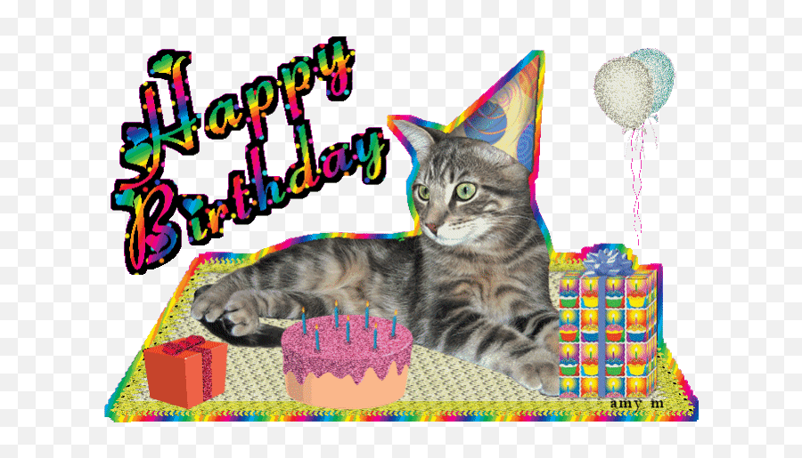 Top Stickers For Android Ios - Animated Gif Happy Birthday Funny With Cats Emoji,Birthday Cat Emoji