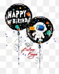 Hbd Astronaut - Space Birthday Balloon Emoji