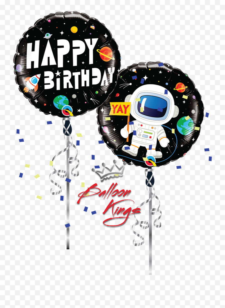 Hbd Astronaut - Space Birthday Balloon Emoji,Framed Alien Emoji