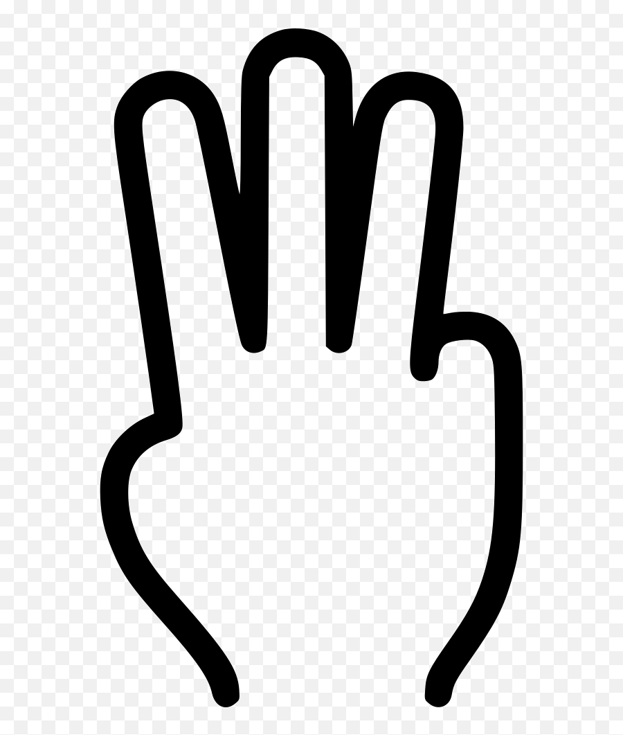 Finger Clipart Three Finger - Three Finger Svg Emoji,3 Fingers Emoji