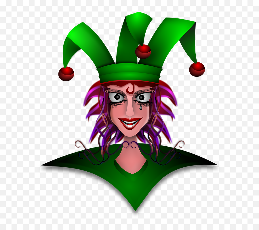Jester Woman Female - Elf Hats Clip Art Emoji,Court Jester Emoji