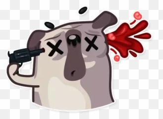 Doug The Angry Pug Emoji Stickers - Cartoon,Donkey Emoji Download