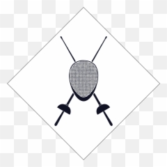 Fencing Logo Diamond Trophy - Epee Fencing Mask Cartoon Emoji,Crossed Swords Emoji