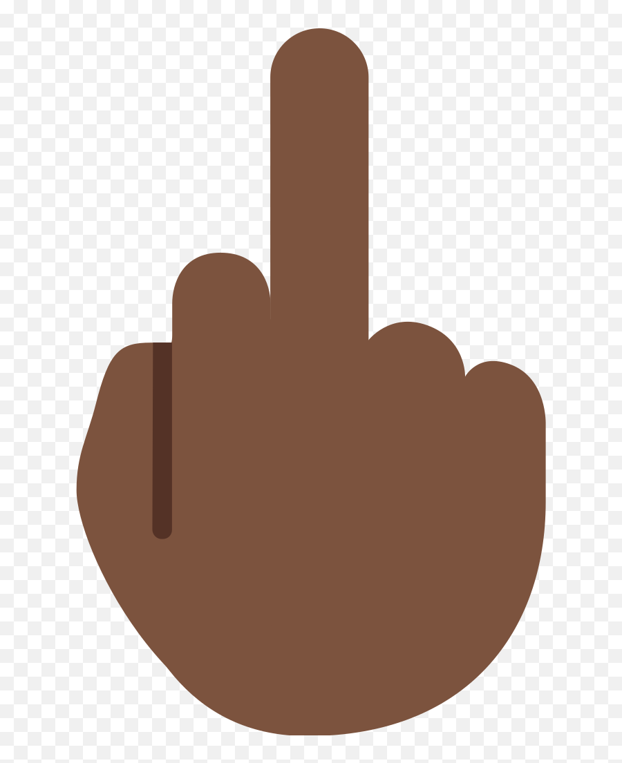 Twemoji2 1f595 - Black Middle Finger Emoji,Brown Fist Emoji
