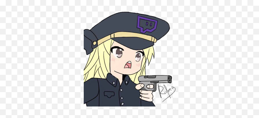 Twitch Twitchgirl Police Fbi Ibf Emote - Cartoon Emoji,Fbi Emoji
