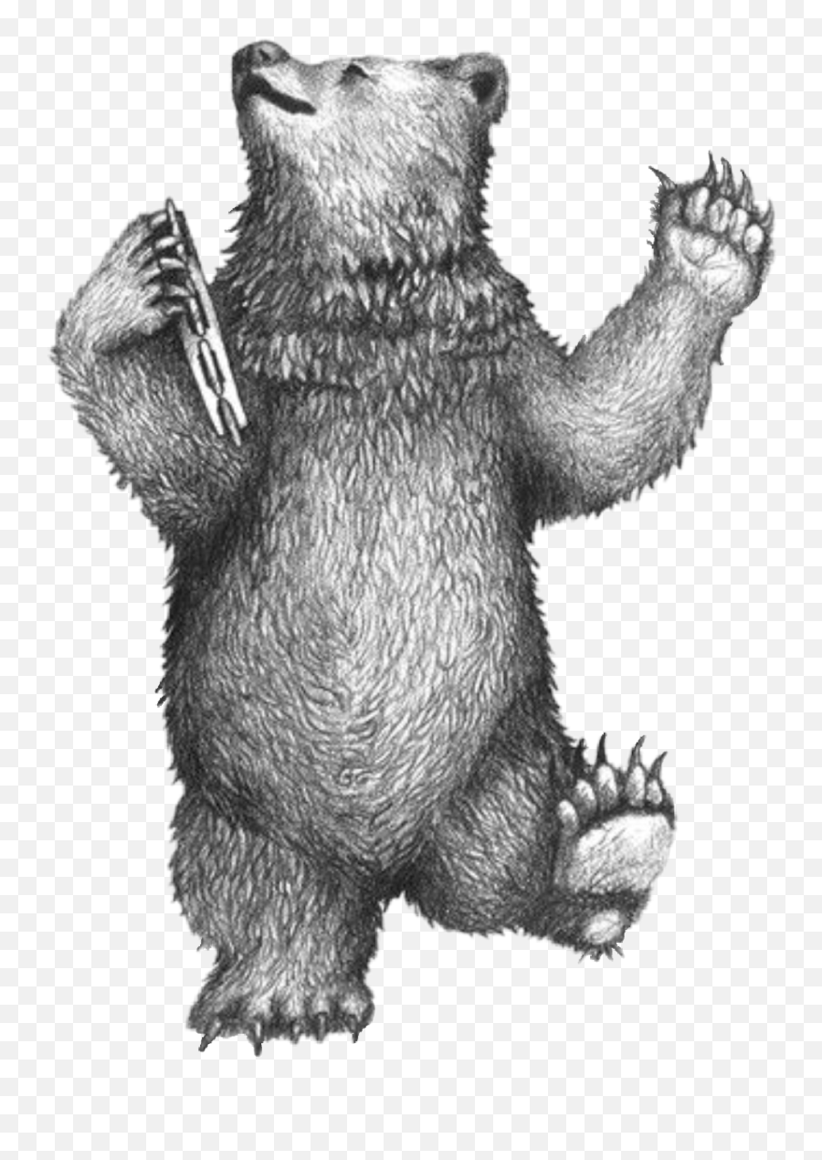 Bear Blackandwhite Dancing Happy Music - Dancing Bear Illustration 1890s Emoji,Dancing Bear Emoji