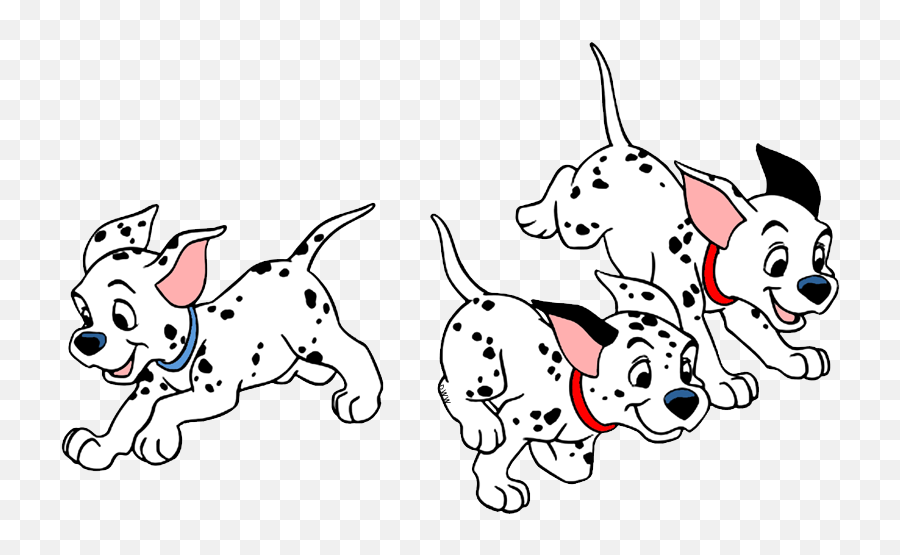 101 Dalmatians Puppies Clipart - Dalmatian Dog Running Clipart Emoji,Dalmatian Emoji