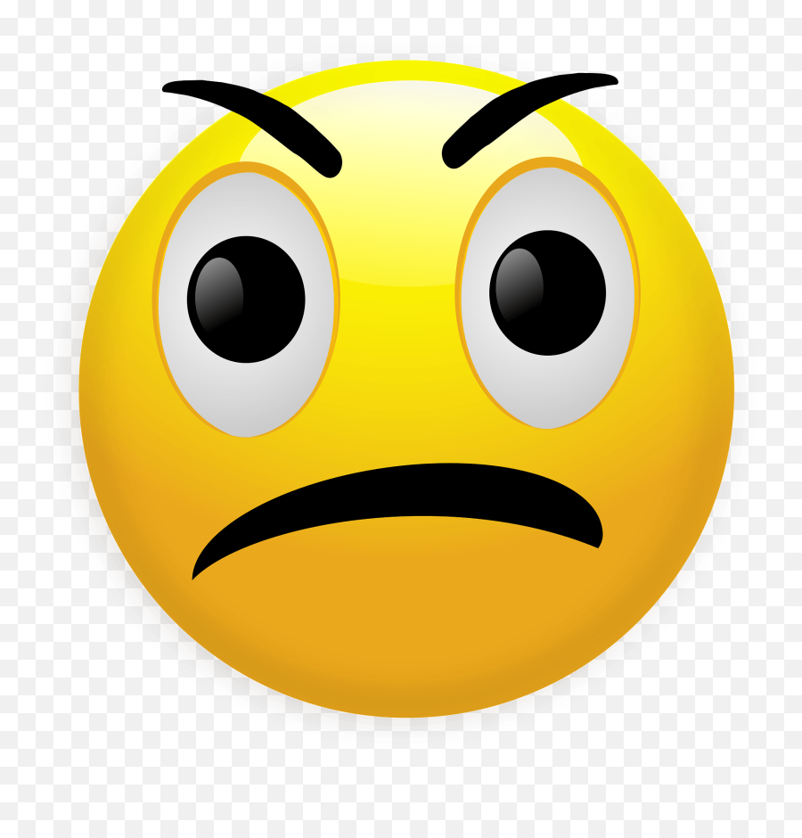 Angry Smiley Clipart - Mad Smiley Emoji,Crooked Face Emoji