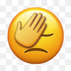 Facepalm Emoji Png Transparent Images - Emoticon Palm