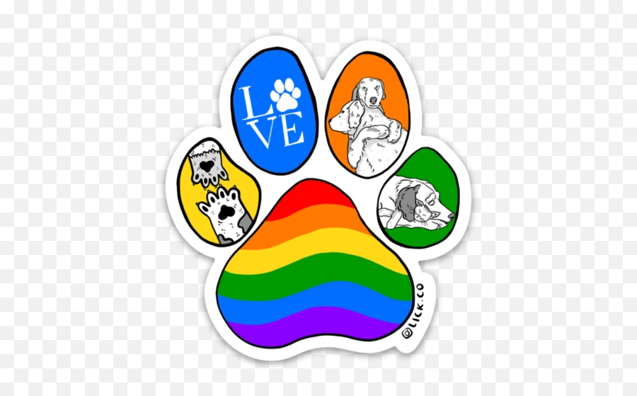 Productsu2013 Tagged Dog Paw Stickeru2013 Lickco - Drawing Emoji,Paws Emoji