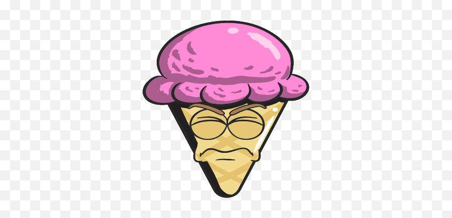 Cone Cream Emoji Ice Icon,Ice Emoji