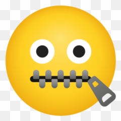 Zipper Mouth Face Iconos - Happy Emoji