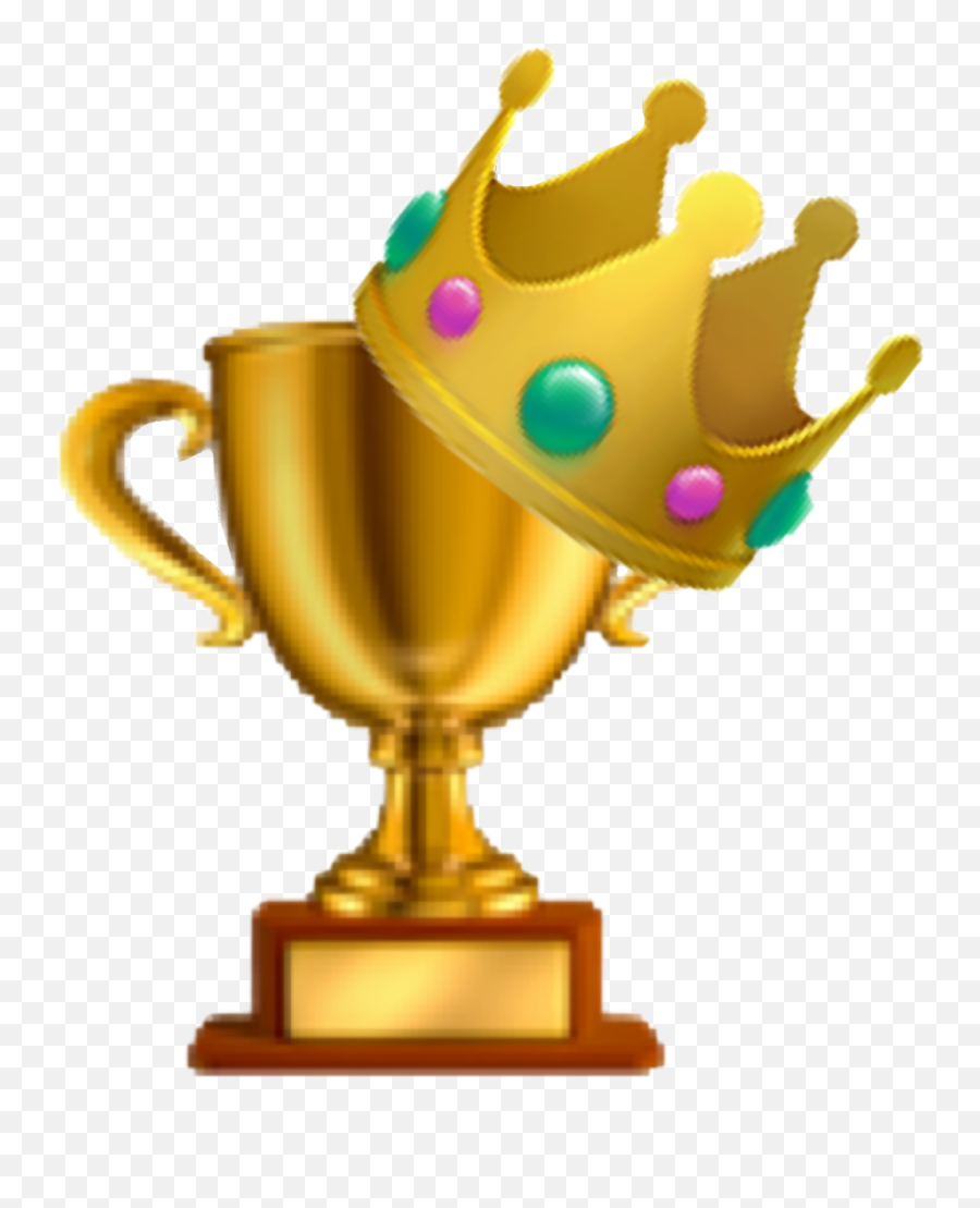 Trophy Crown Sticker Freetoedit - Trophy Emoji Png,Trophy And Cake Emoji