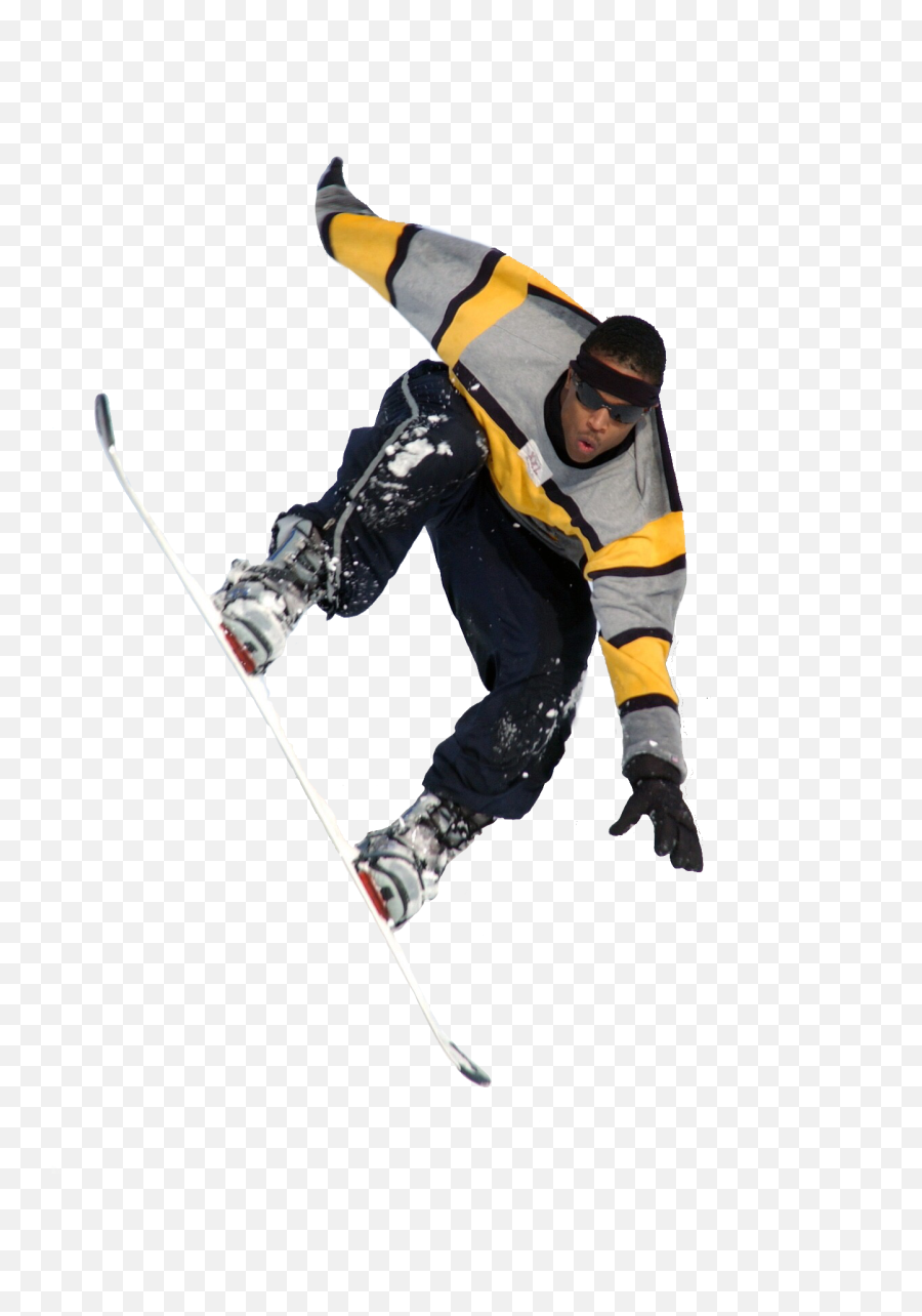 Snowboard Snowboarding Snowboarder - Black Jacket Yellow Pants Snowboard Emoji,Snowboard Emoji