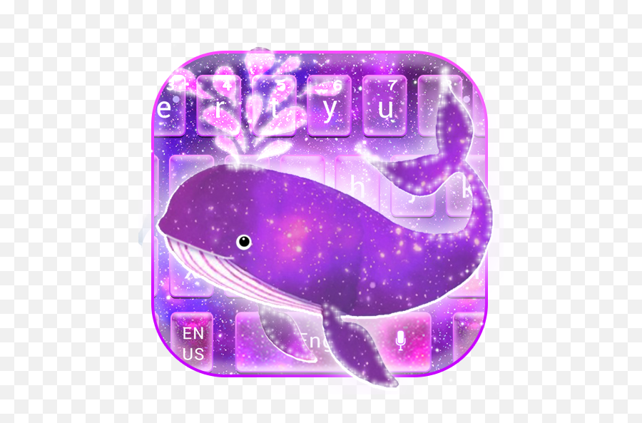 Purple Glitter Starry Whale - Whale Emoji,Whale Emoticon