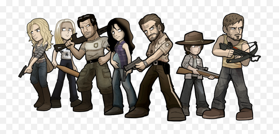 The Walking Dead - Cartoon The Walking Dead Emoji,Twd Emoji