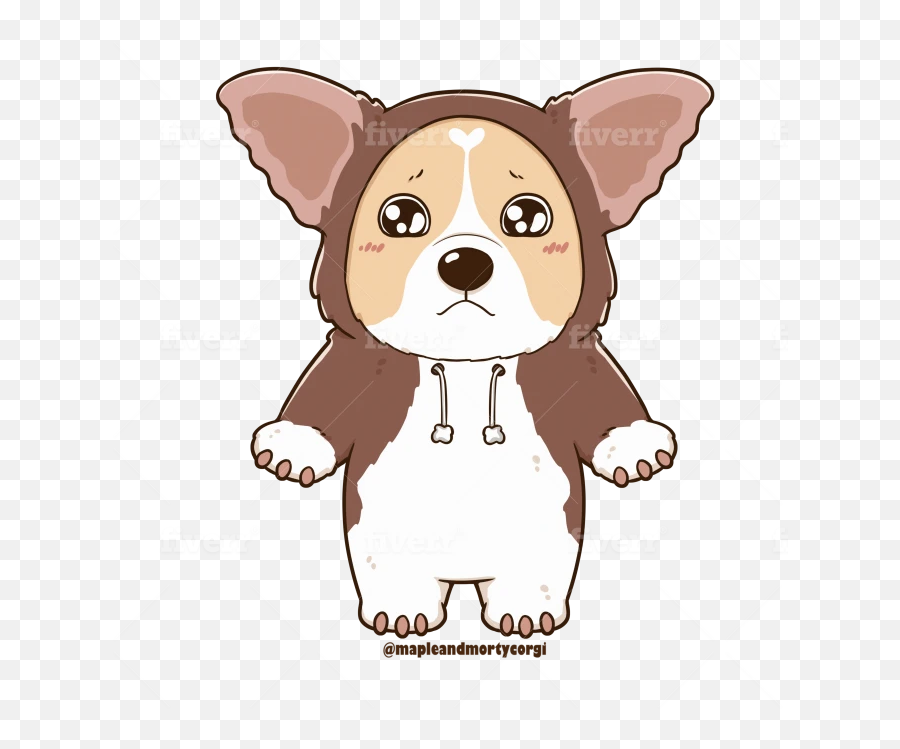 Draw Cute Dog Cartoon Illustration Pet - Cartoon Emoji,Cute Dog Emoji