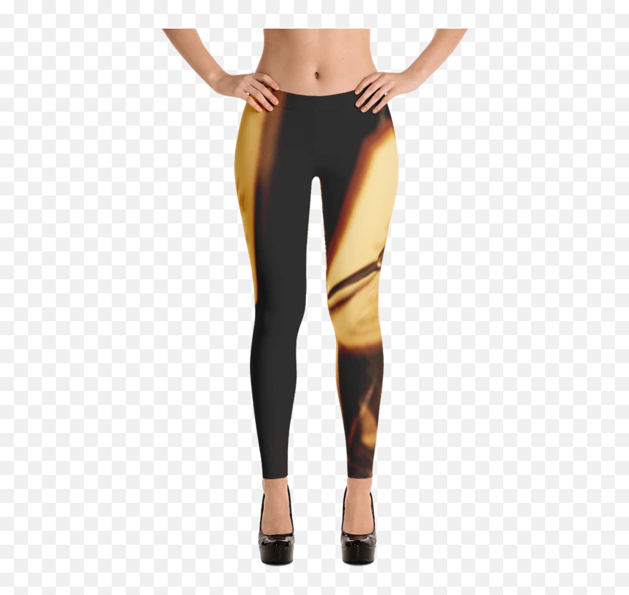 Champagne Bottle Leggings For Women - Legging Pattern Emoji,Champagne Pop Emoji