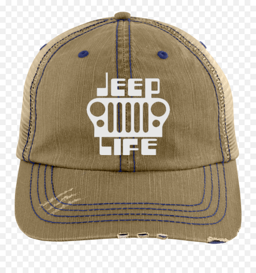 Jeep Life Distressed Cap Hat U2013 Custom Sticker Shop - Hat Emoji,Jeep Emoji