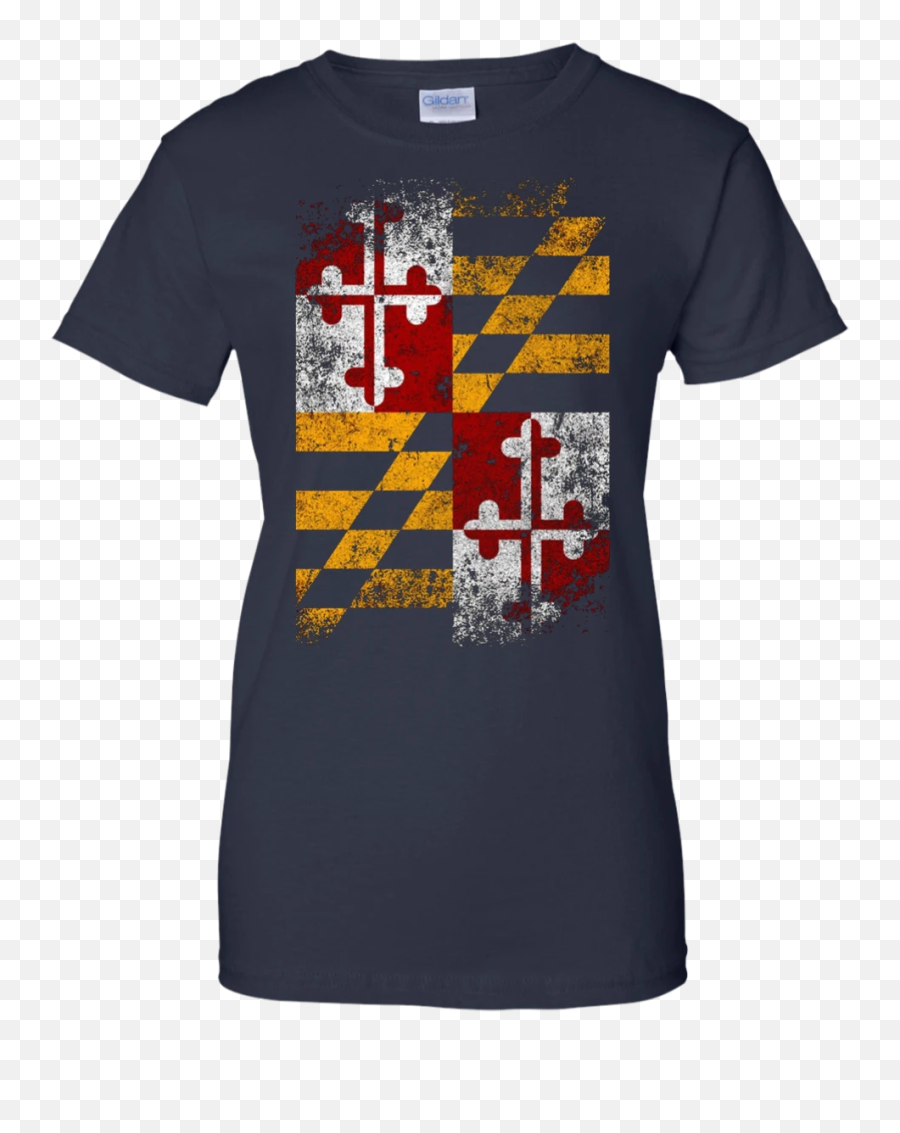 Maryland State Flag Vintage Distressed - Mötley Crue T Shirt Emoji,Distressed Emoji