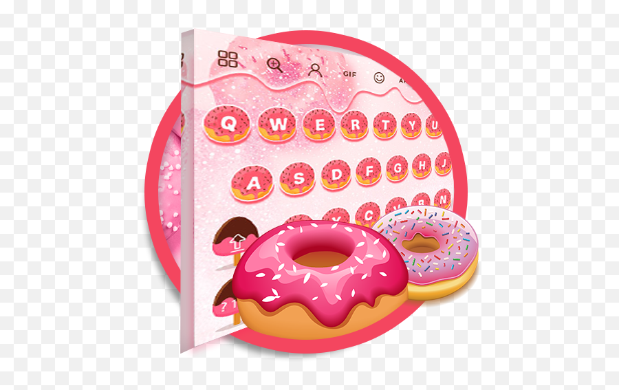 Cute Colorful Donut - Keyboard Theme Apps On Google Play Inflatable Emoji,Doughnut Emoji