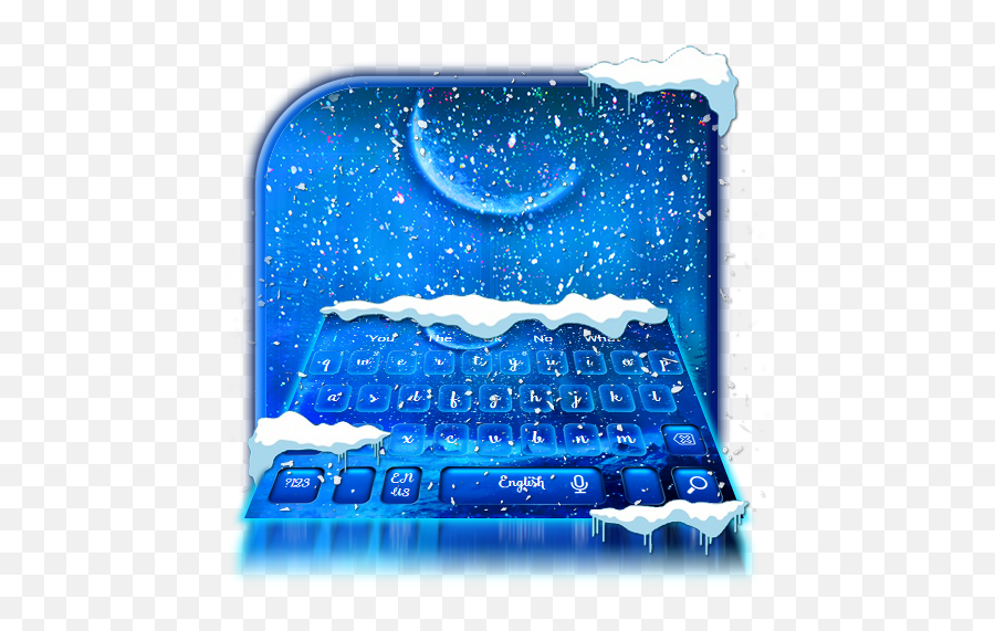 Live Snowing Night Keyboard Theme - Clip Art Emoji,Snowing Emoticon