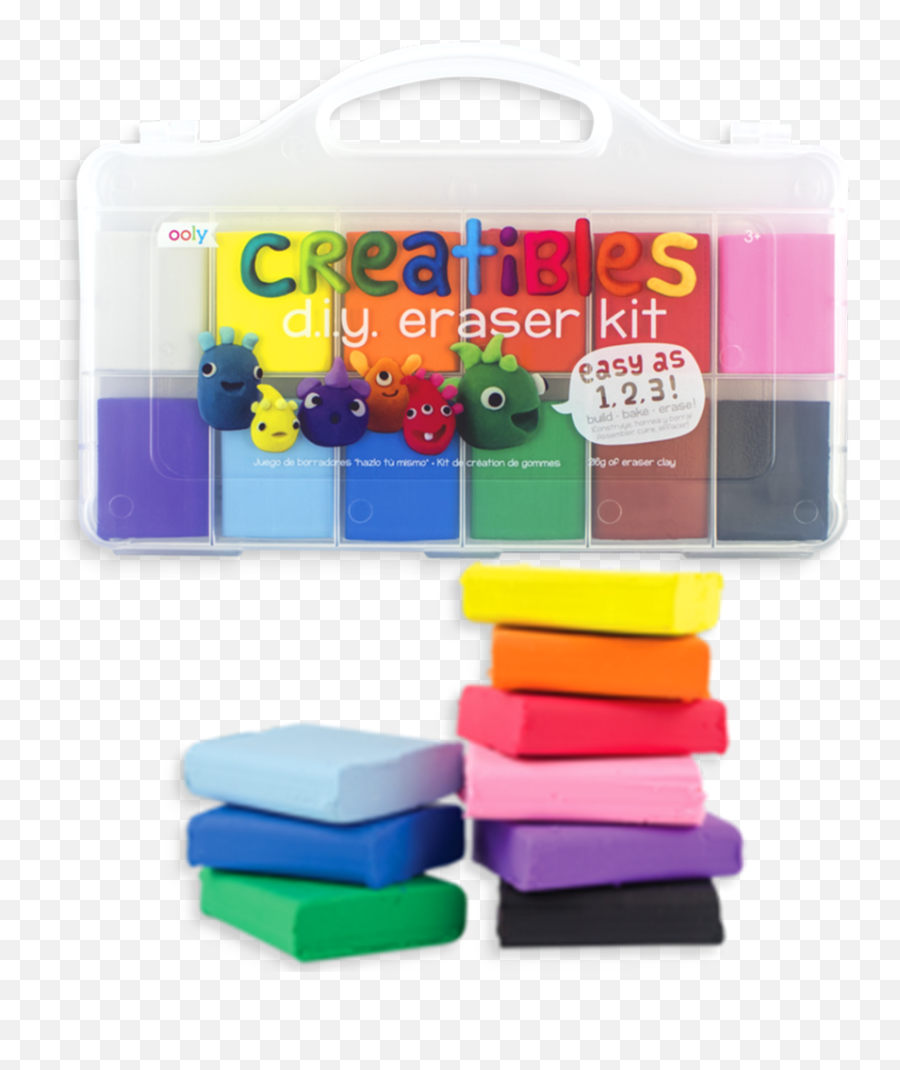 Ooly Creatibles Diy Eraser Kit Set - Diy Eraser Clay Kit Emoji,Pog Emoji