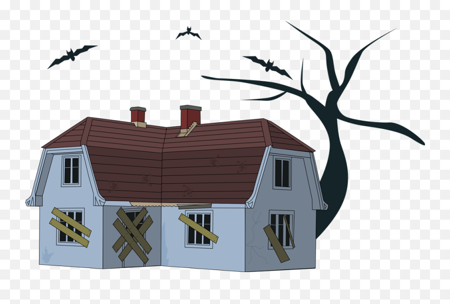 Library Of The Inside Of A Spooky House Clip Art Transparent - Creepy House Clipart Emoji,Mansion Emoji