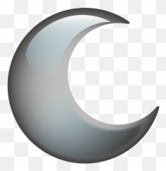 Dark Crescent Moon - Crescent Emoji,Crescent Moon Emoji Png