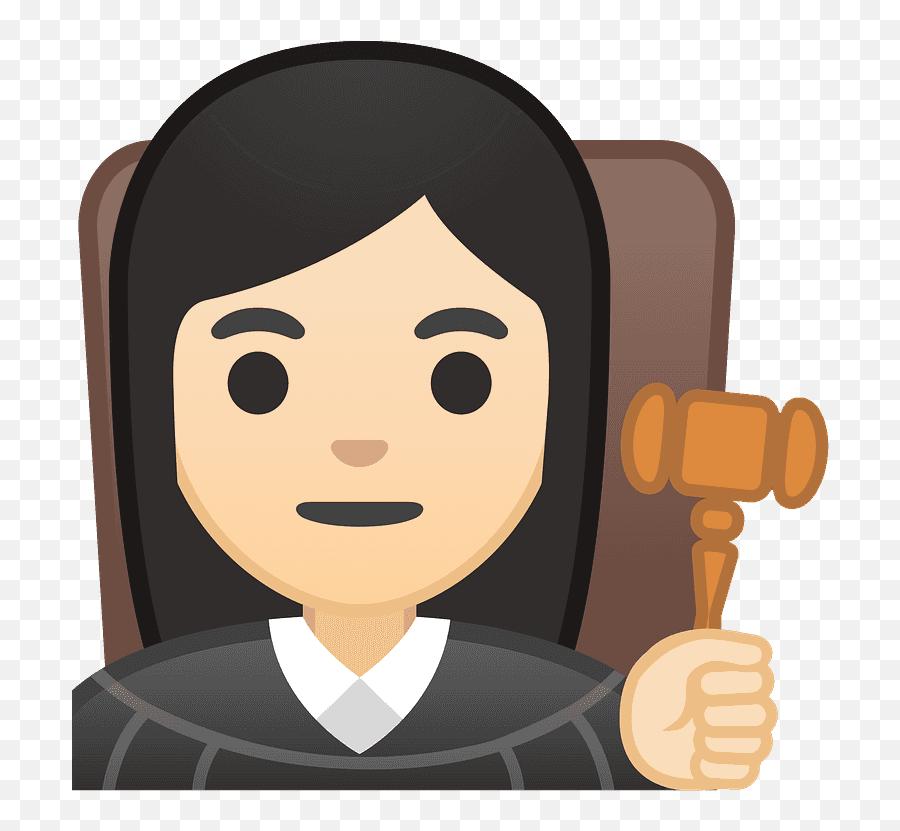 Woman Judge Emoji Clipart - Judge Emoji,Gavel Emoji