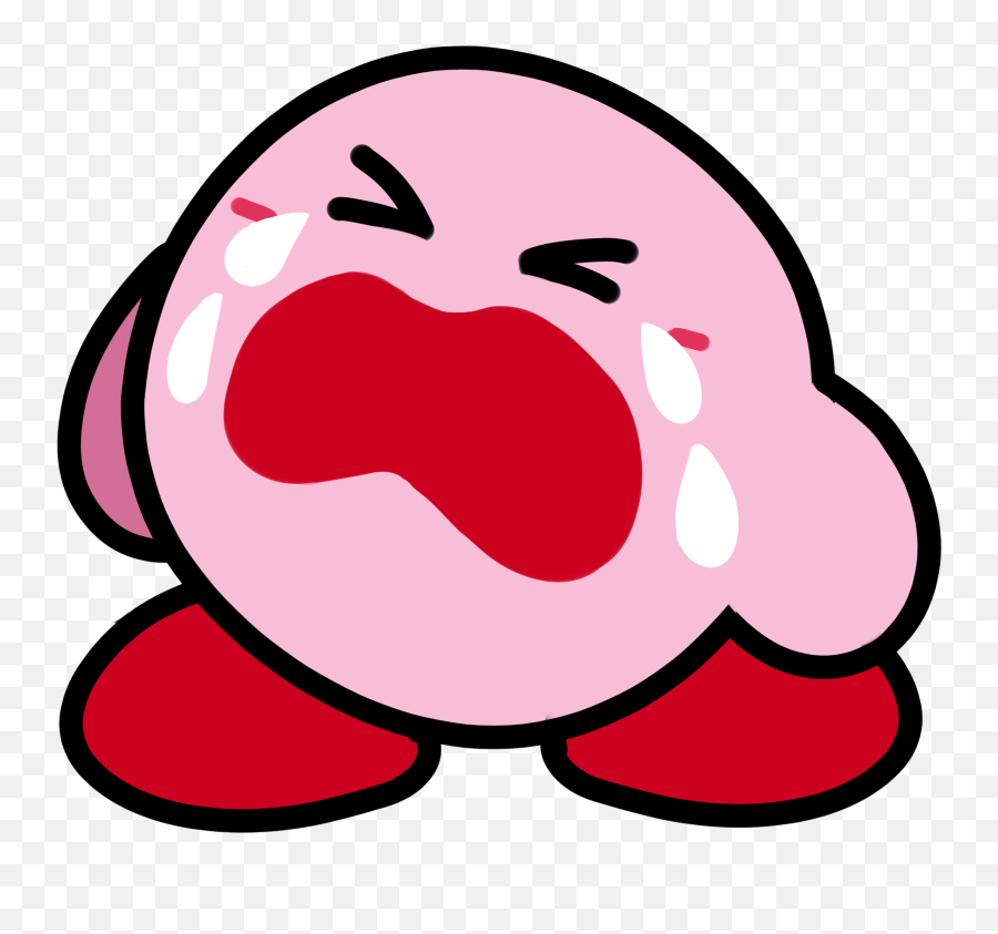 Zerossox On Twitter Kirby As The Two Crying Emoji Blobs - Happy,Blob Emojis