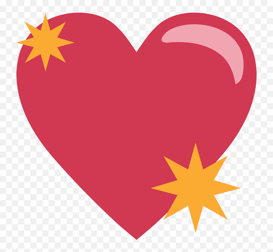 Sparkling Heart Emoji Clipart - Girly,Growing Heart Emoji