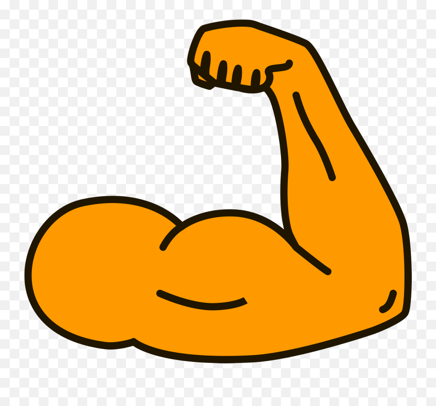 Muscle Clipart - Big Emoji,Flexing Arm Emoji