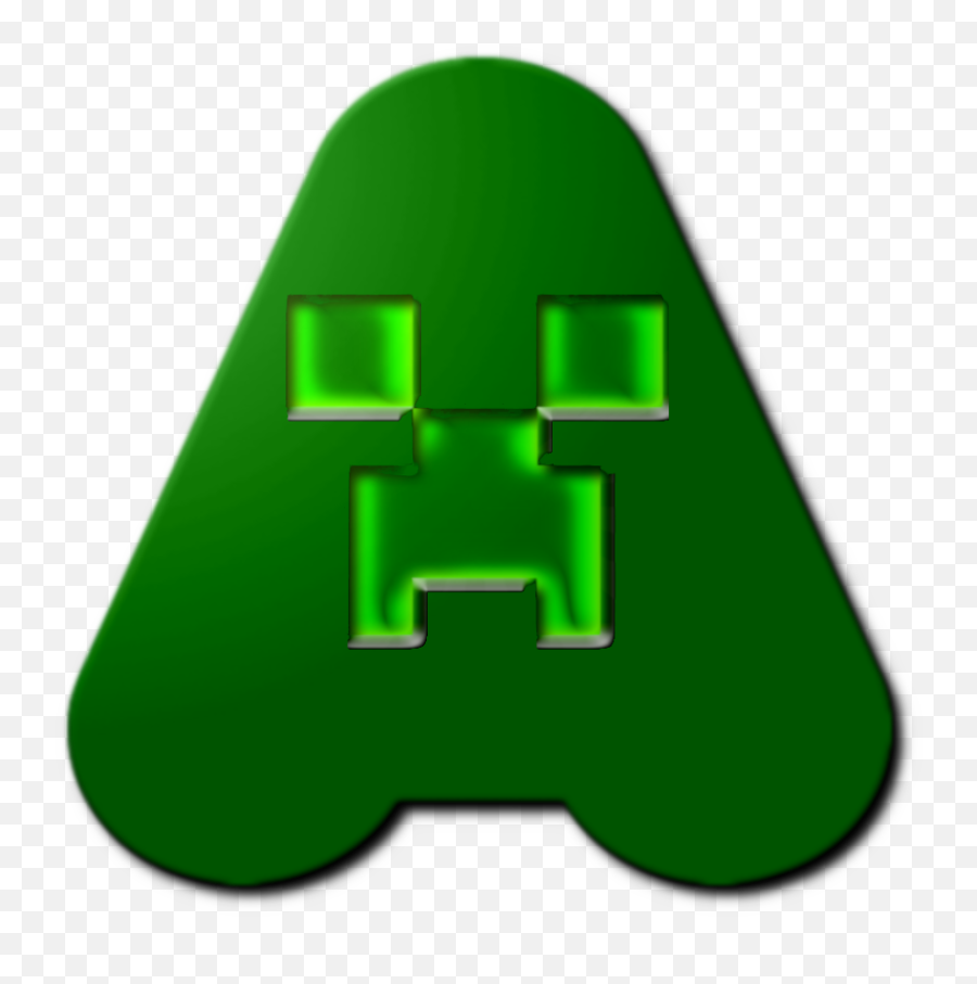 Alfabeto Cute Creeper Minecraft Png - Letra Minecraft Verde Png Emoji,Creeper Emoji