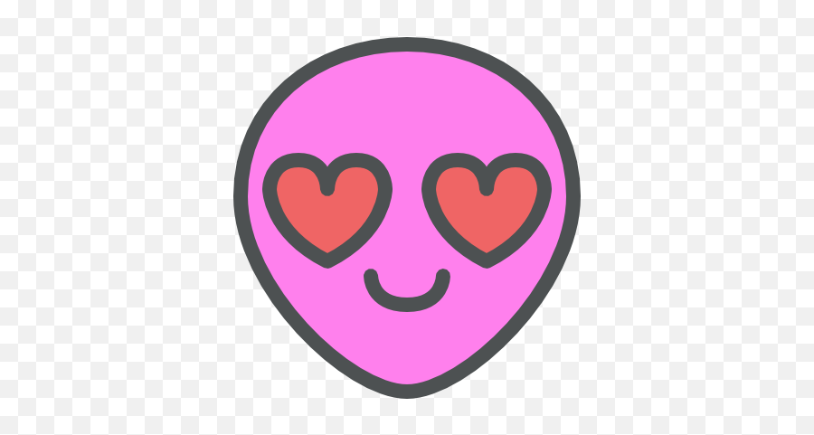 Alien In Love Free Icon Of Space Icons - Alien In Love Emoji,Alien Emoticon