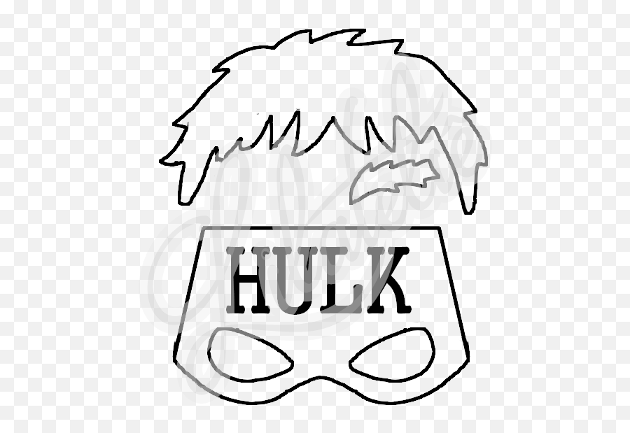 Hulk Drawing Mask - Moldes Mascara De Hulk Para Imprimir Emoji,Emoji For Hulk