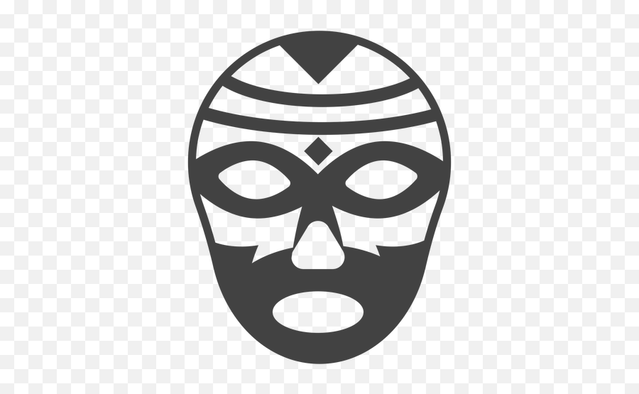 Luchador Mask Rhomb Detailed Silhouette - Transparent Png Dot Emoji,Double Chin Emoji