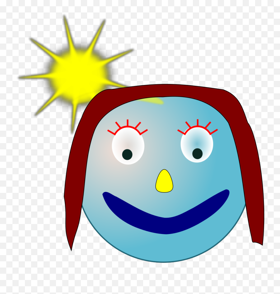 Smiley Girl Svg Vector Smiley Girl Clip Art - Svg Clipart Happy Emoji,Girl Emoticon