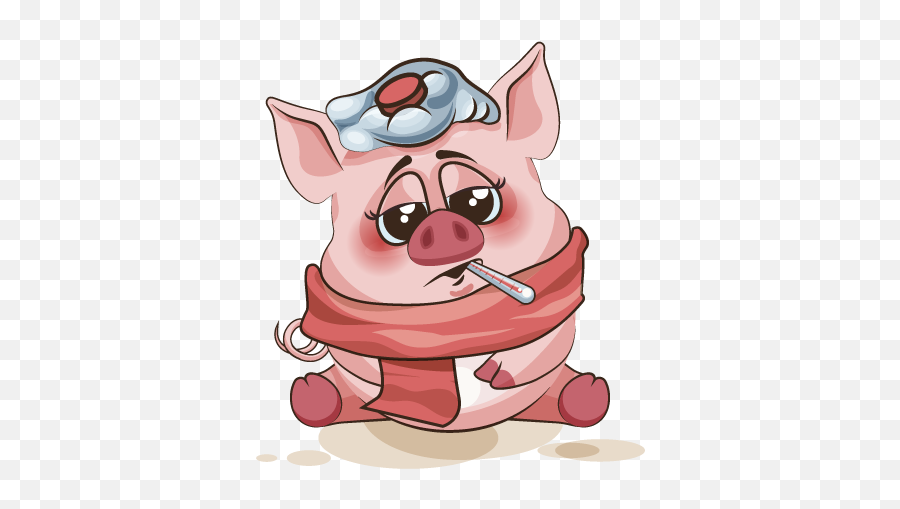 Adorable Pig Emoji Stickers - Animadas Imagenes De Resfriado,Boar Emoji