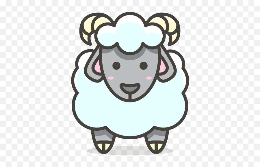 Goat Emoji Icon Of Colored Outline Style - Emoji Oveja Png,Goat Emoji