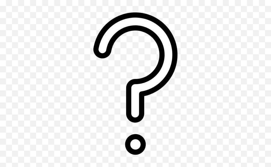 White Question Mark Ornament - Question Mark Line Icon Png Emoji,Question Mark Emoji