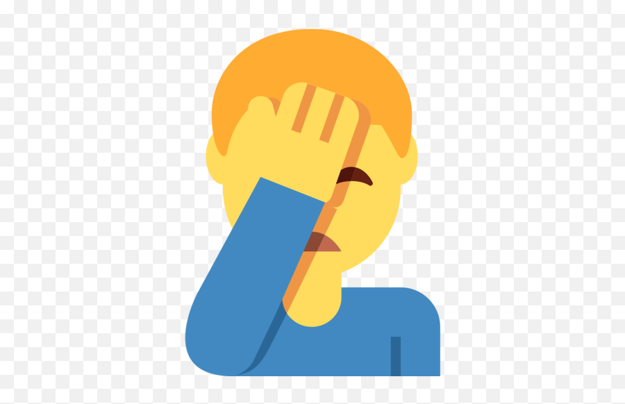 Man Facepalming Emoji - Smack My Head Emoji,Smh Emoji