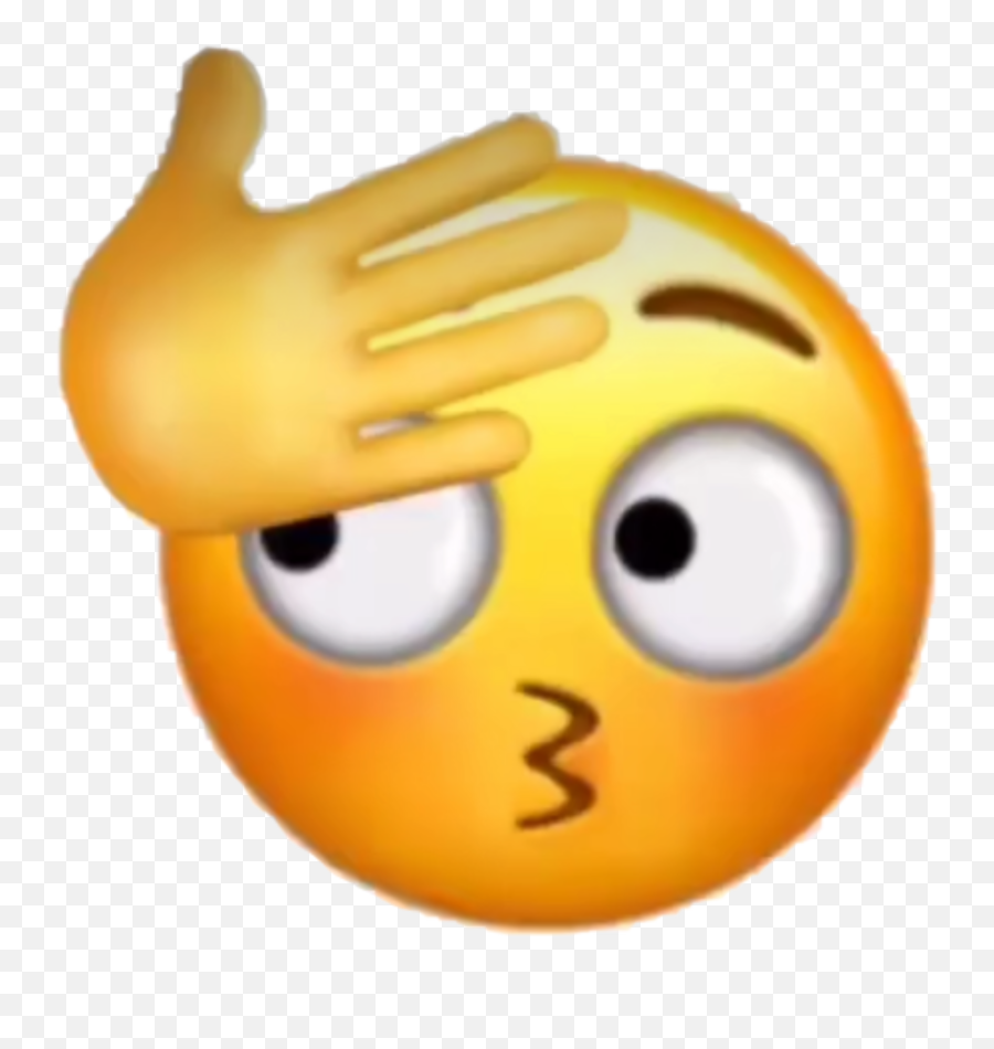 Emoji Kiss Kissemoji Looking Lookingemoji Hand Freetoed - Hand Over Face Emoji Meme,Looking Emoji