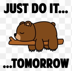 Do it Tomorrow Wall Art Sticker - TenStickers Hippopotamus Emoji