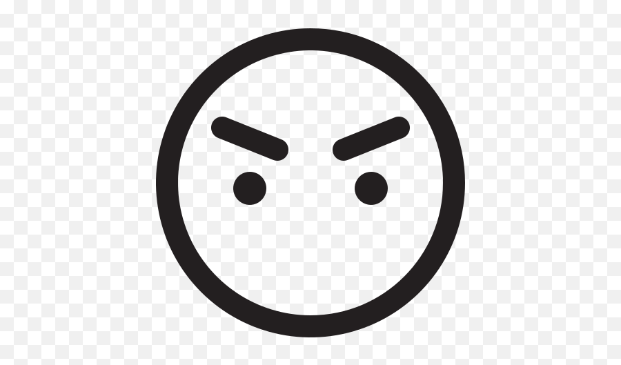 Smiley Calm Emotavatar Angry Insult Free Icon Of Ui Line - Round Back Button Png Emoji,Insult Emoji