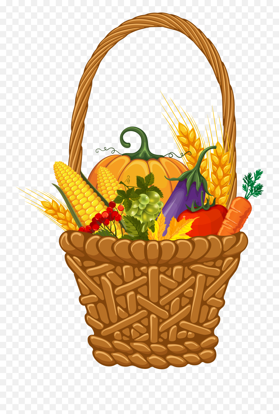 Library Of Cat In A Basket Transparent Library Png Files - Thanksgiving Basket Clip Art Emoji,Easter Basket Emoji