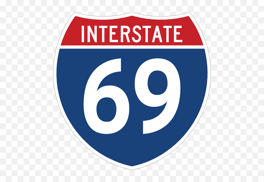 Interstate 69 Sign Sticker - 69 Freeway Sign Emoji,Cayman Islands Flag Emoji