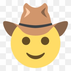 Download Cowboy Hat Face Emoji Clipart - Emoji With Hat,Bear Face Emoticon