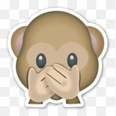 Emoji Crown Sticker Transparent Png - Monito Tapandose La Boca,Crown Emoji